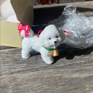 DNC porcelain Bichon Frise ornament NIB